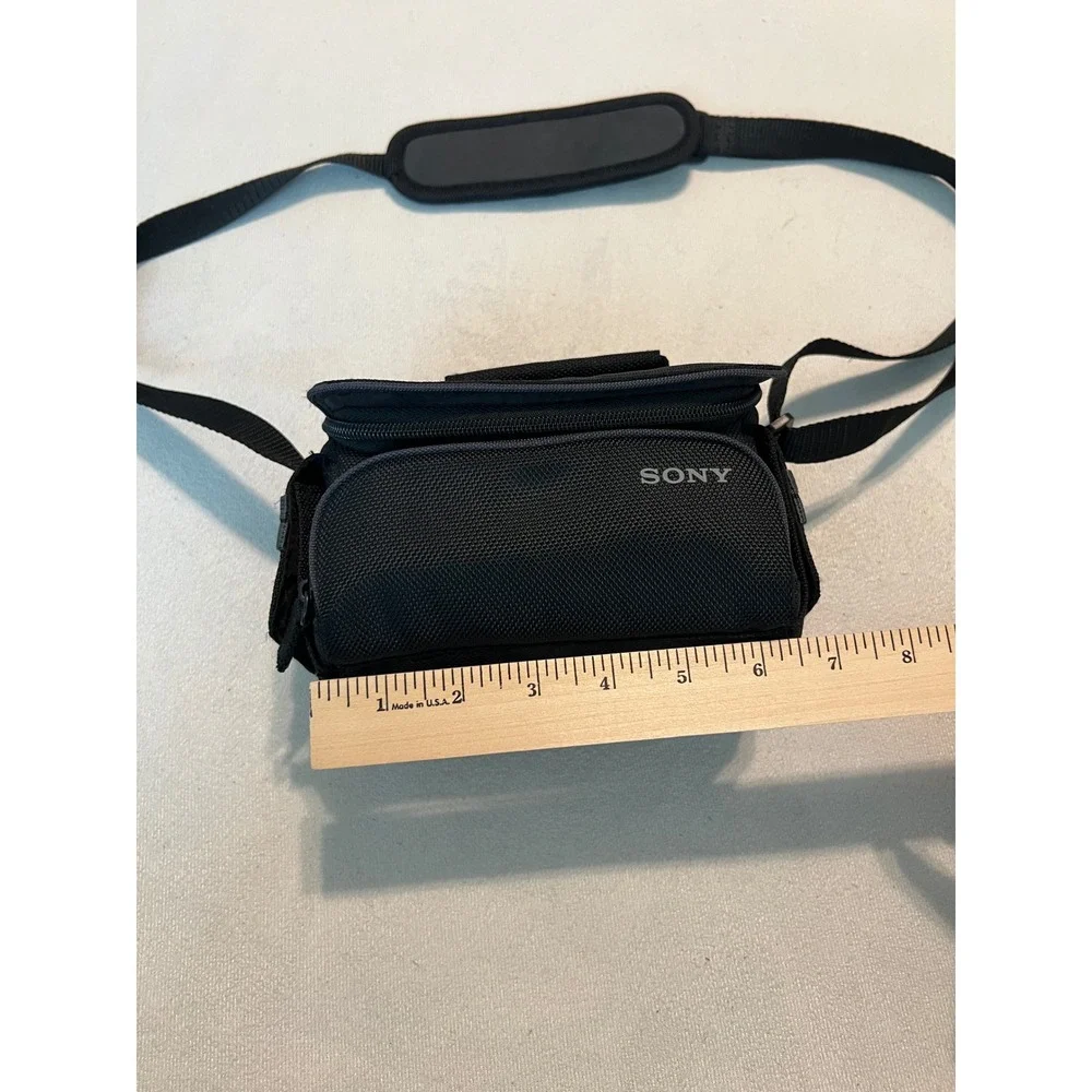 Sony Black Nylon Padded Camera Shoulder Bag with Adjustable Strap and Belt Loops